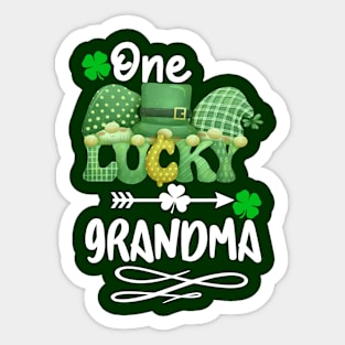 One Lucky grandma with gnomes Sticker